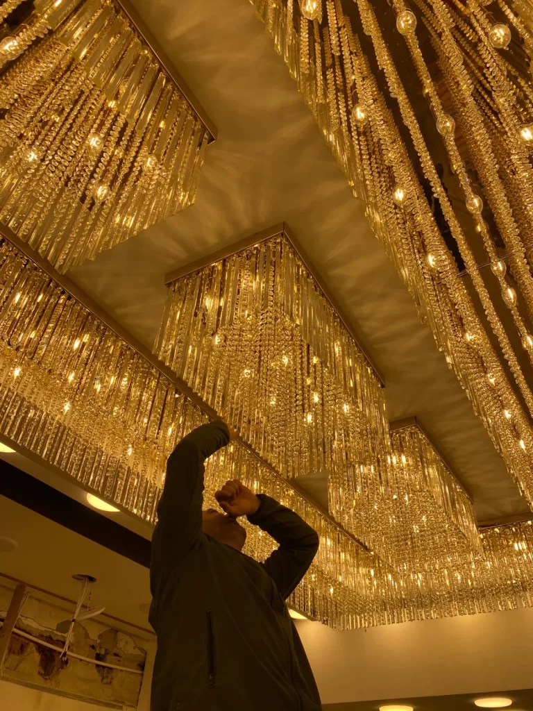 Gold Royal – Galvian Avize crystal chandelier project 3