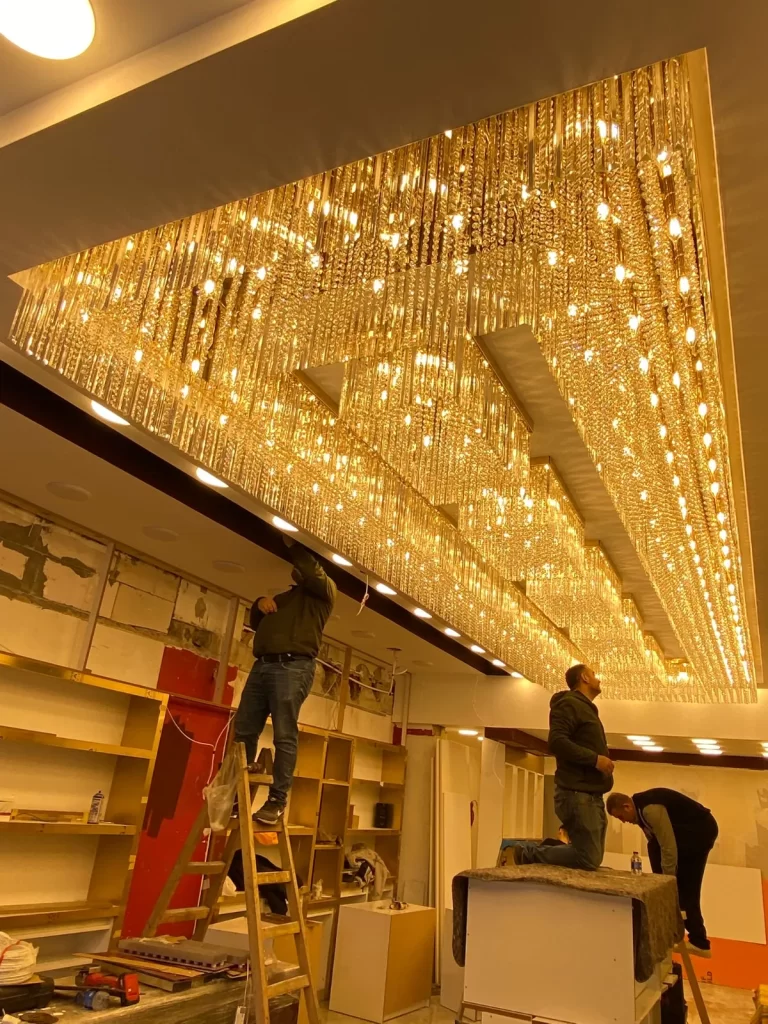Gold Royal – Galvian Avize crystal chandelier project 6