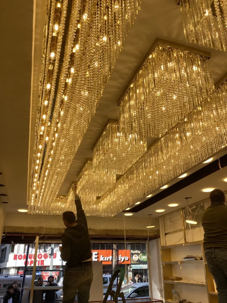 Gold Royal – Galvian Avize crystal chandelier project 7
